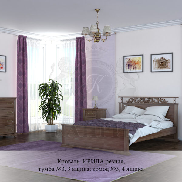 Кровать Ирида резная